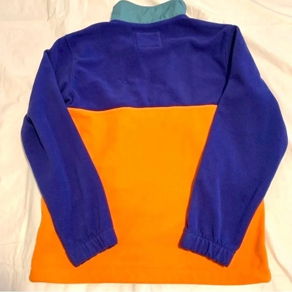 Billabong Adventure Pullover Fleece Sweater Jacket Blue Orange Color block M - Picture 4 of 9